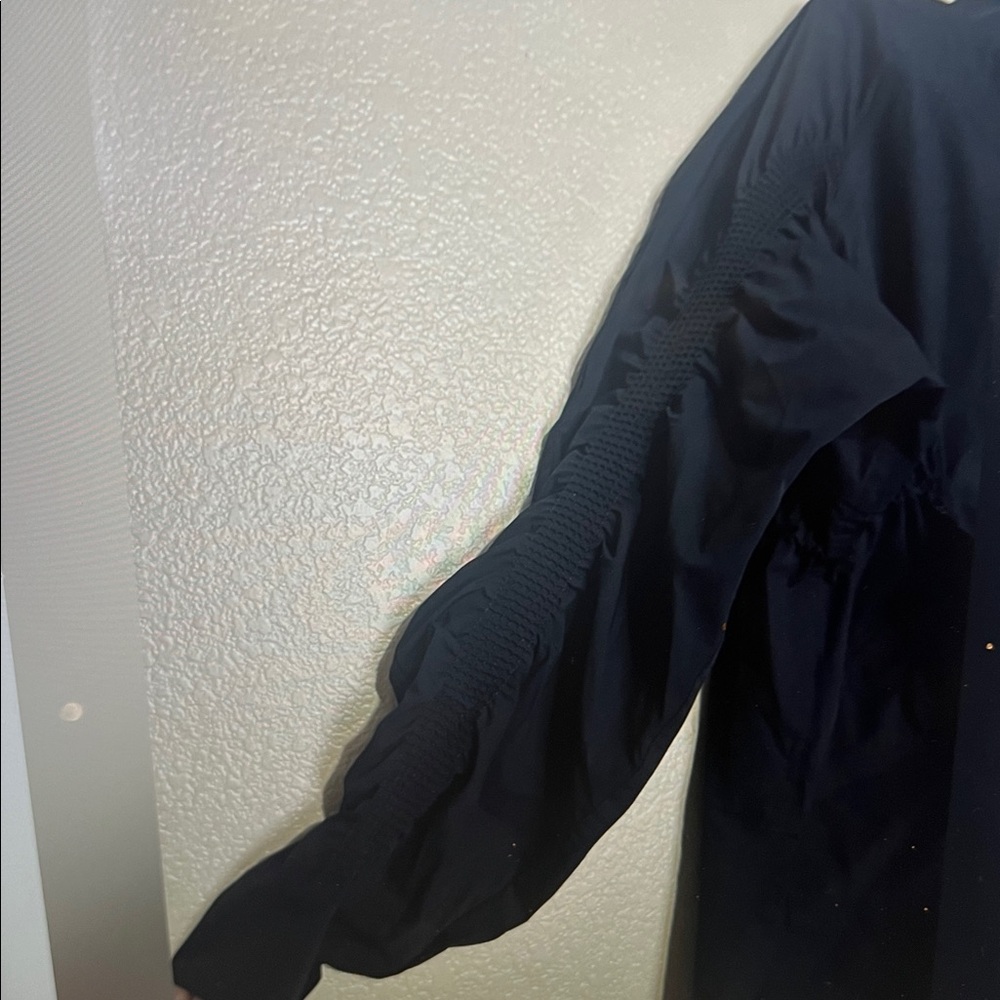 Fabletics Detachable Black Hooded Oversized Giana Jacket, Size Large - Picture 8 of 13